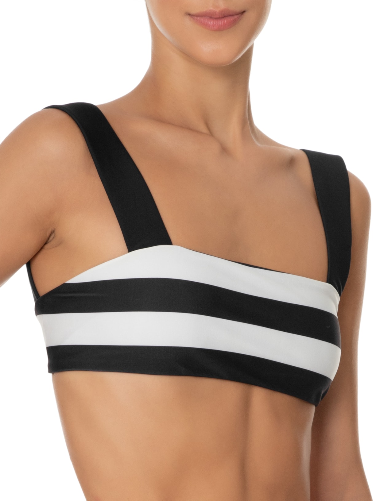 Biquíni Decote Reto Tagete Stripes Preto Osklen