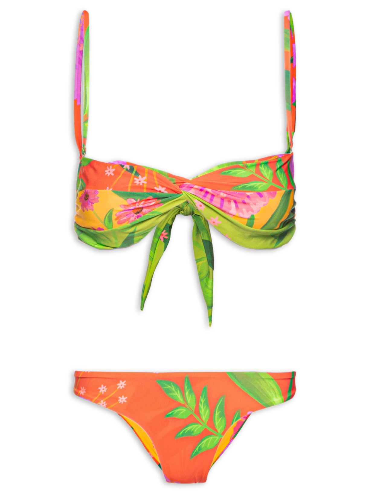 Biquíni Double Floral Bem Me Quer - Laranja
