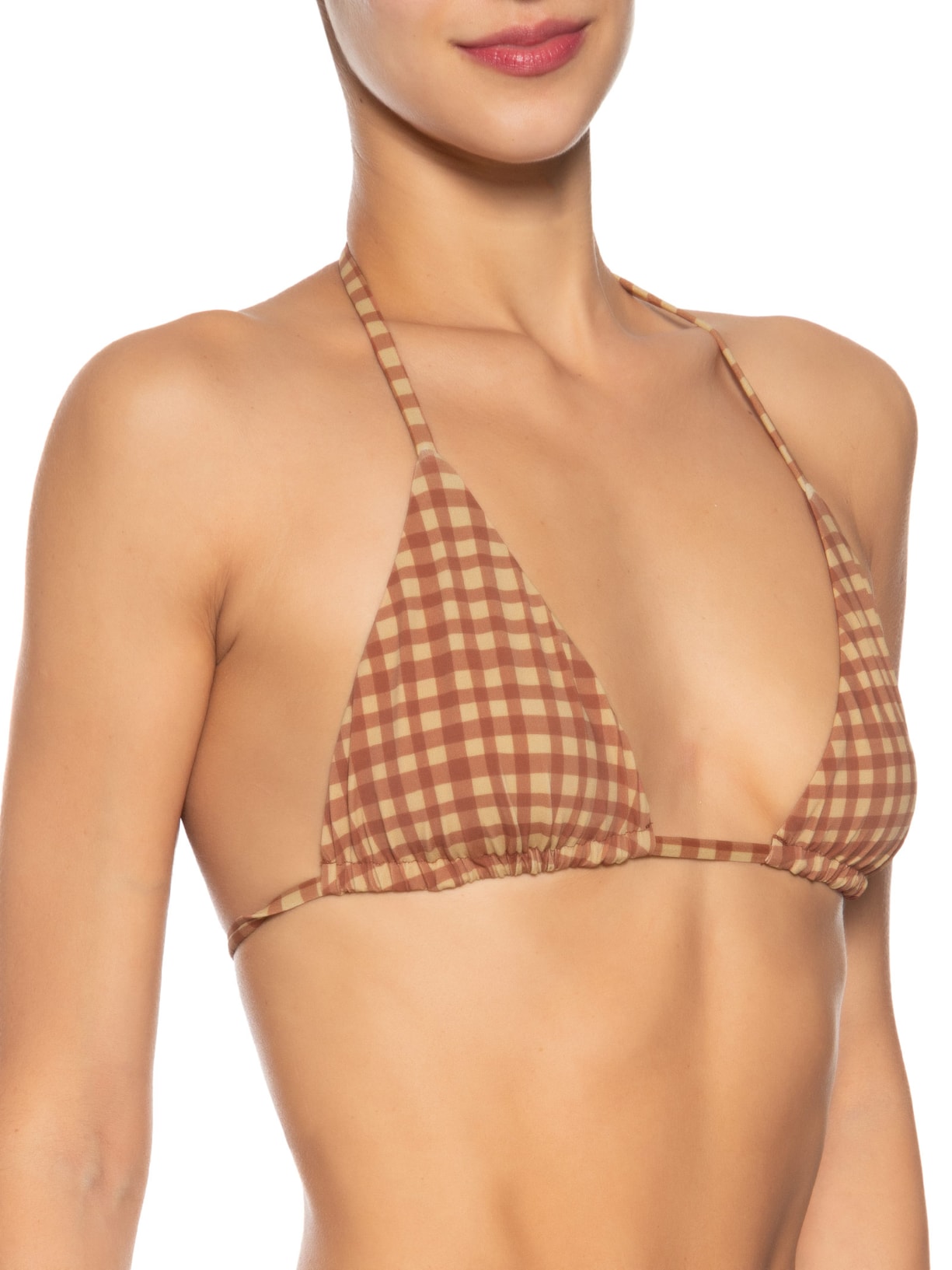 Biquíni Estampa Vichy Marrom Dress To