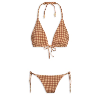 Biquíni Estampa Vichy - Marrom