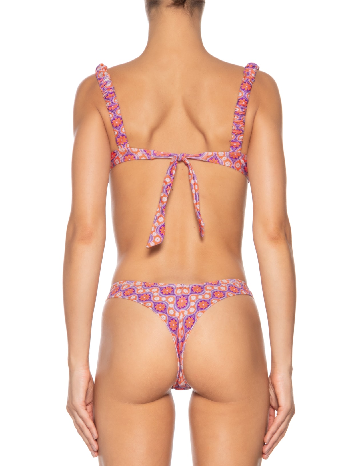 Biquíni Estampado Com Amarração Laranja Mktbeach