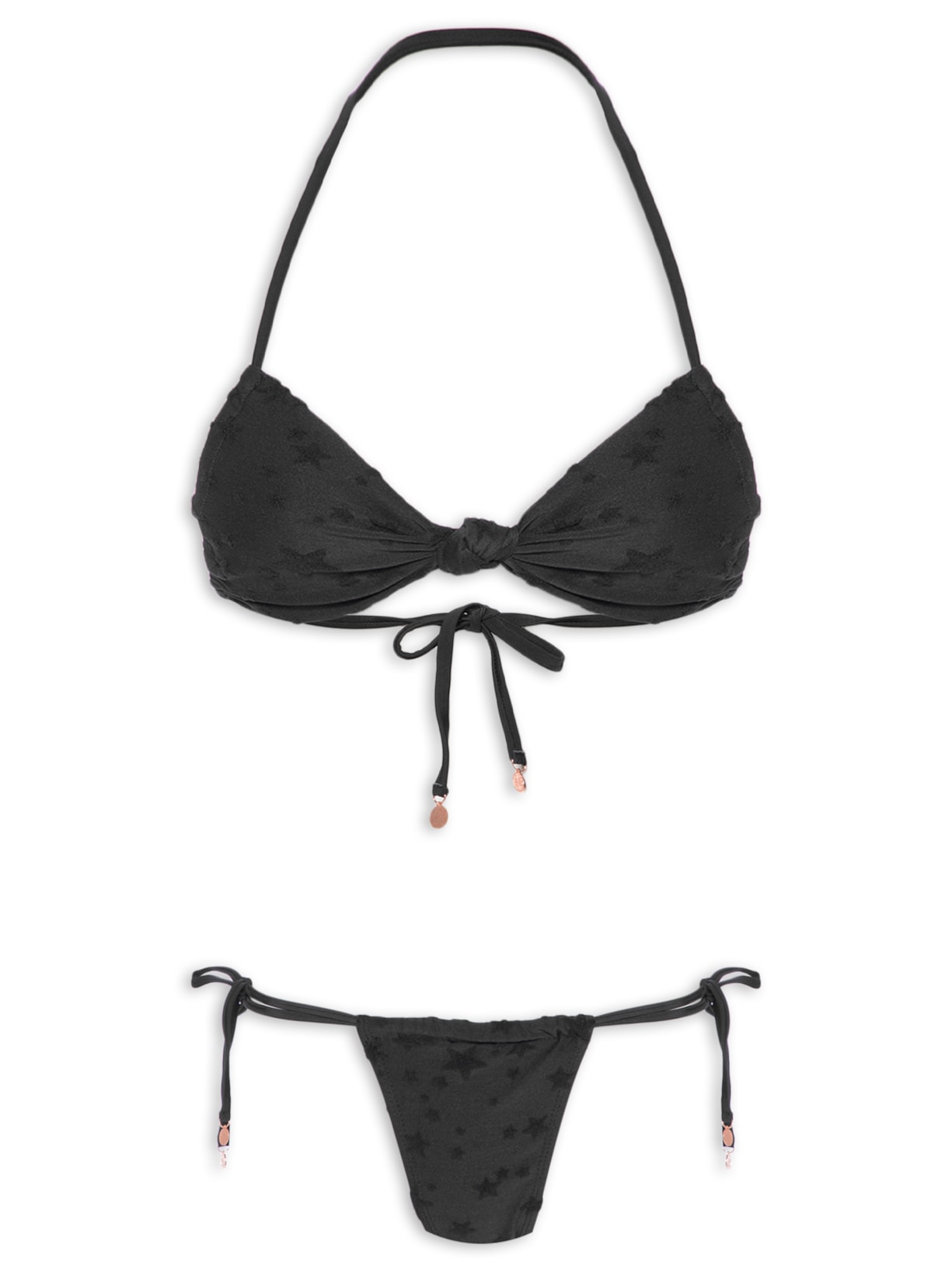 Biquini Feminino Cortininha Invertida - Preto