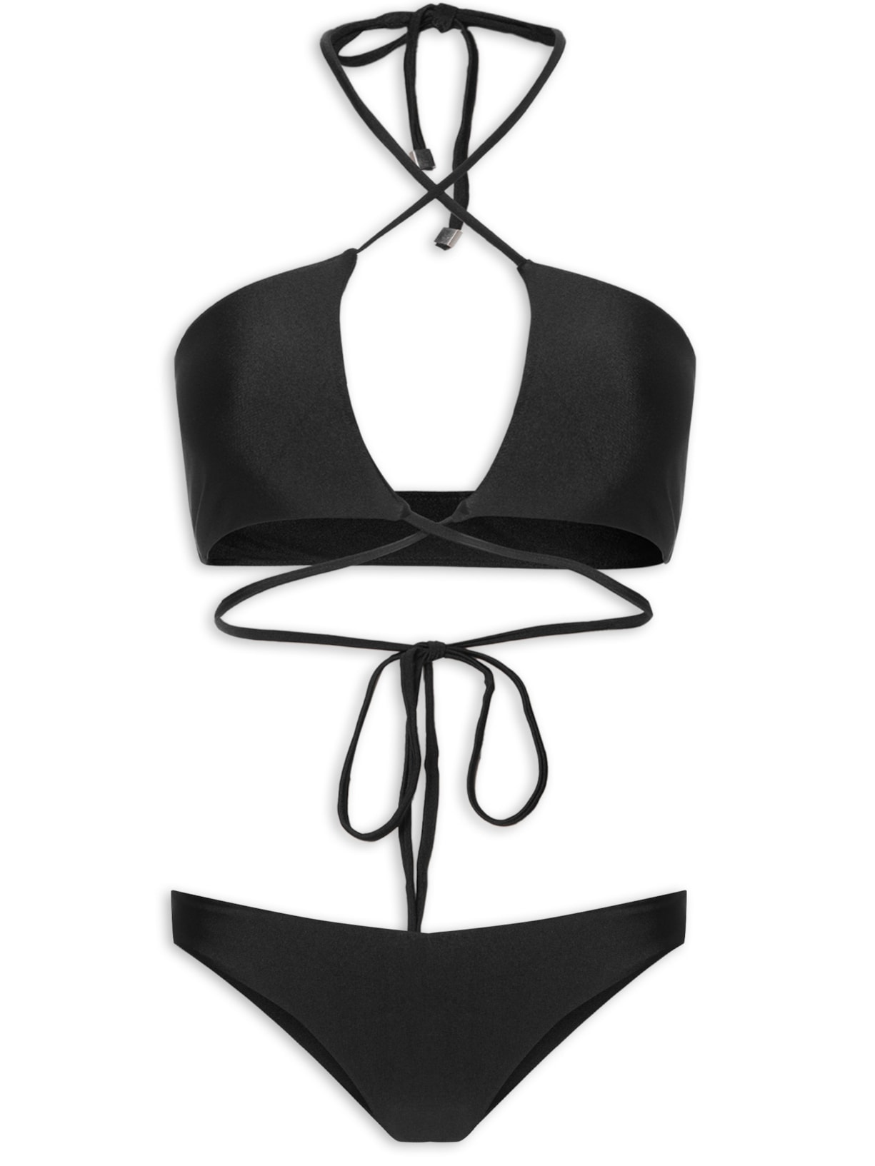 Biquini Feminino Cortininha Invertida Preto Mktbeach