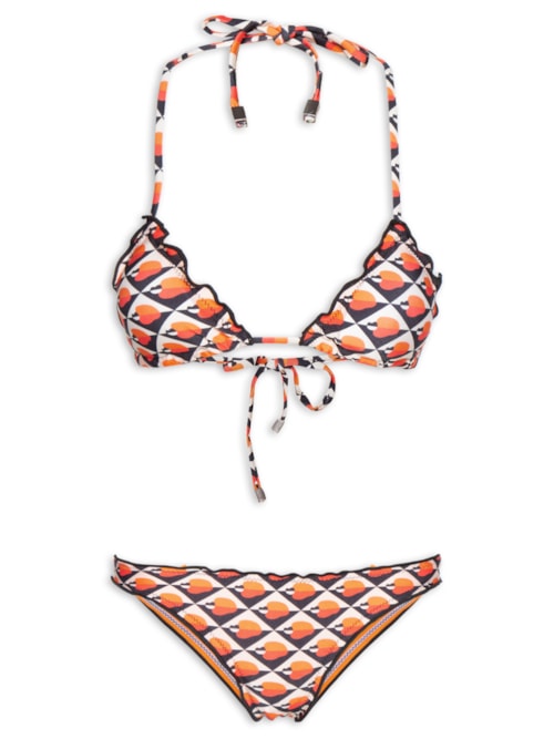 Biquíni Feminino Estampado - Laranja