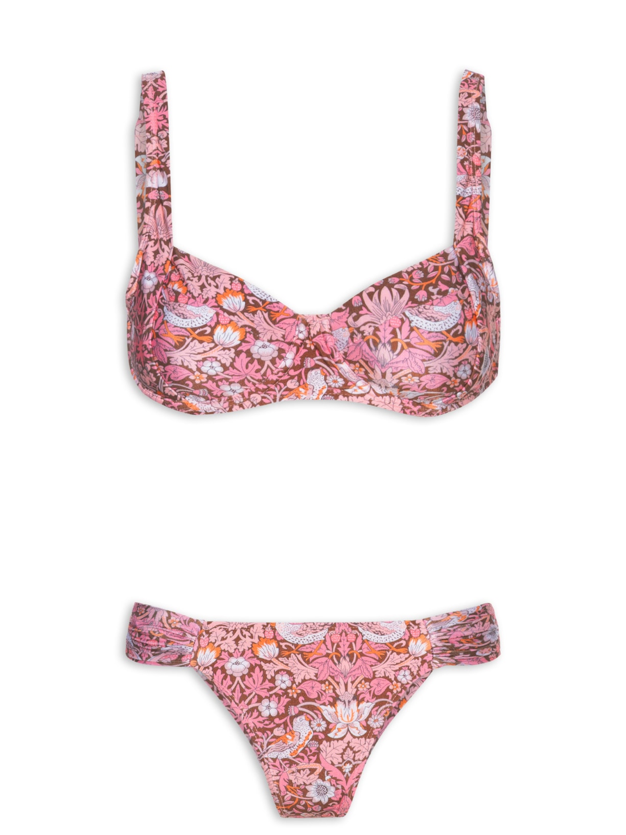 Biquíni Feminino Estampado Meia Taça - Rosa