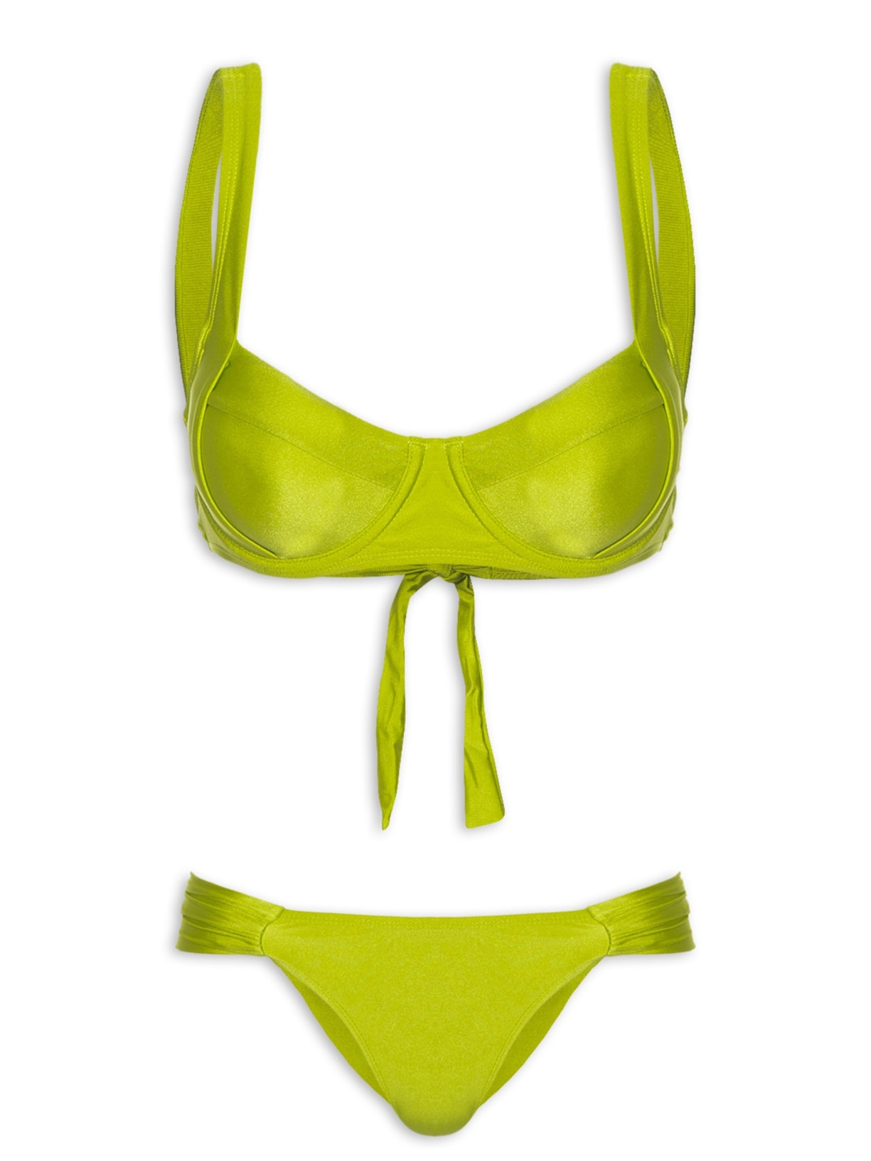 Biquíni Feminino Meia Taça Liso Verde Mktbeach