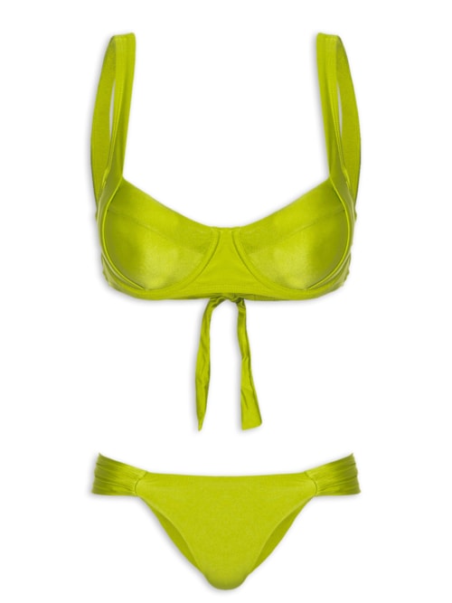 Biquíni Feminino Meia Taça Liso - Verde
