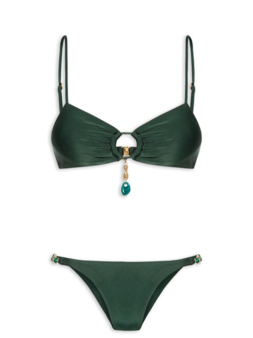 Biquíni Feminino Pingente - Verde