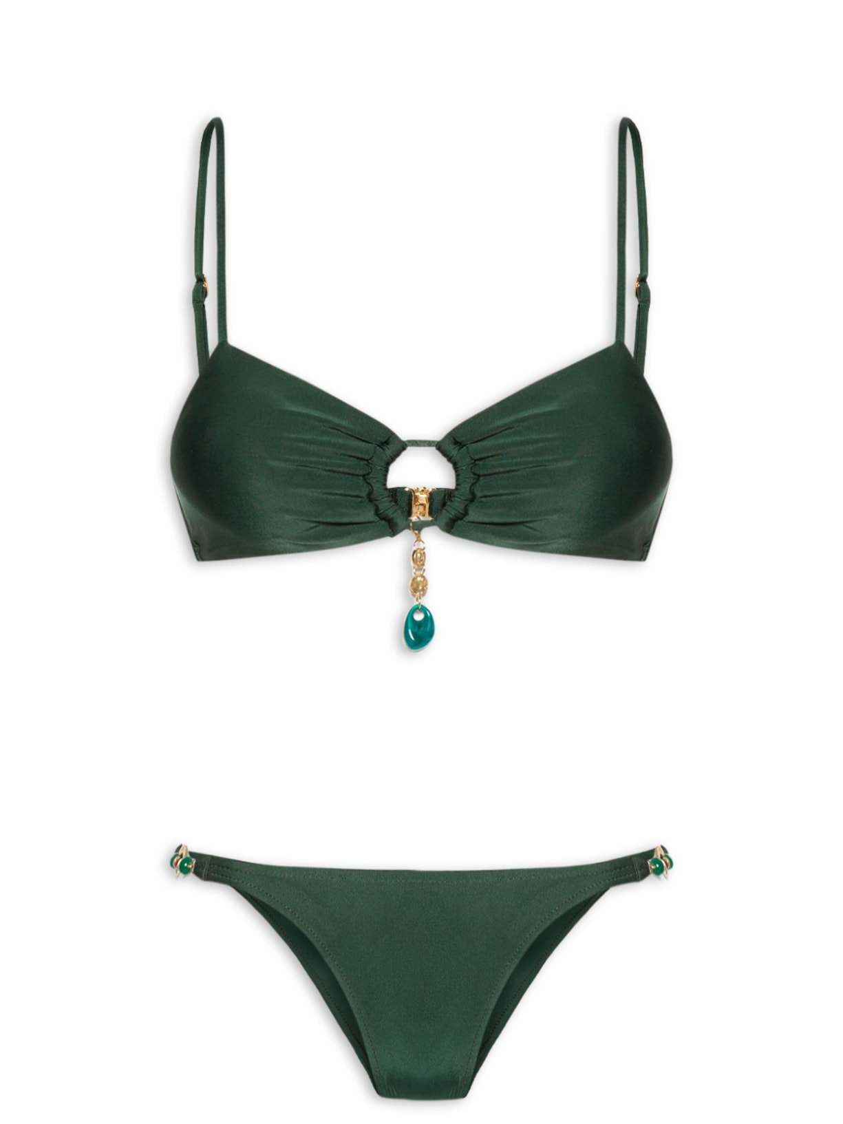 Biquíni Feminino Pingente Verde Animale Resort