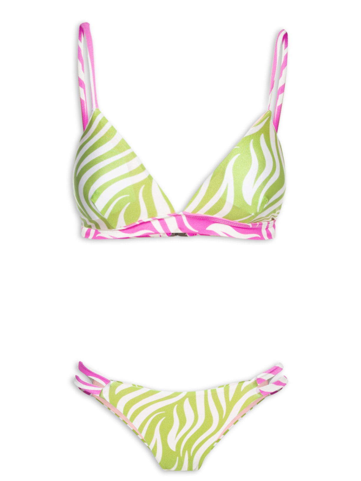 Biquíni Feminino Triângulo Bicolor - Verde