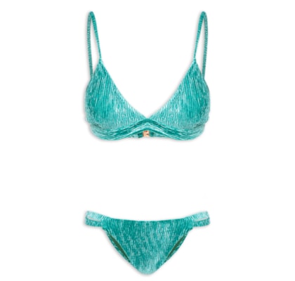 Biquíni Feminino Triângulo Canelado - Verde