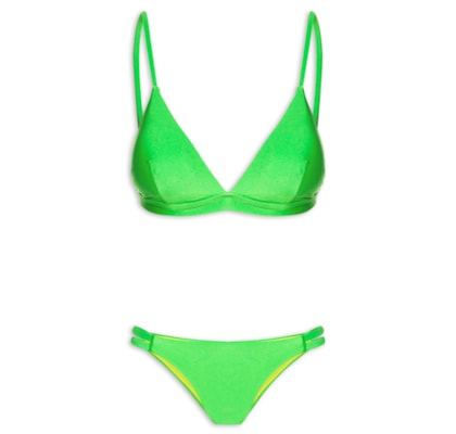 Biquíni Feminino Triângulo Liso - Verde