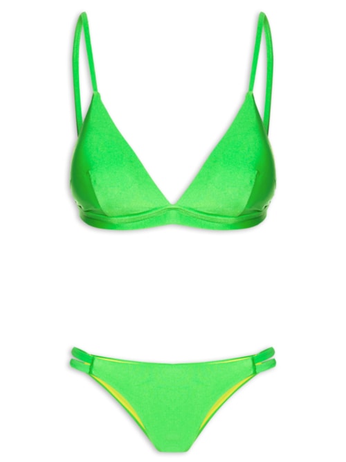 Biquíni Feminino Triângulo Liso - Verde