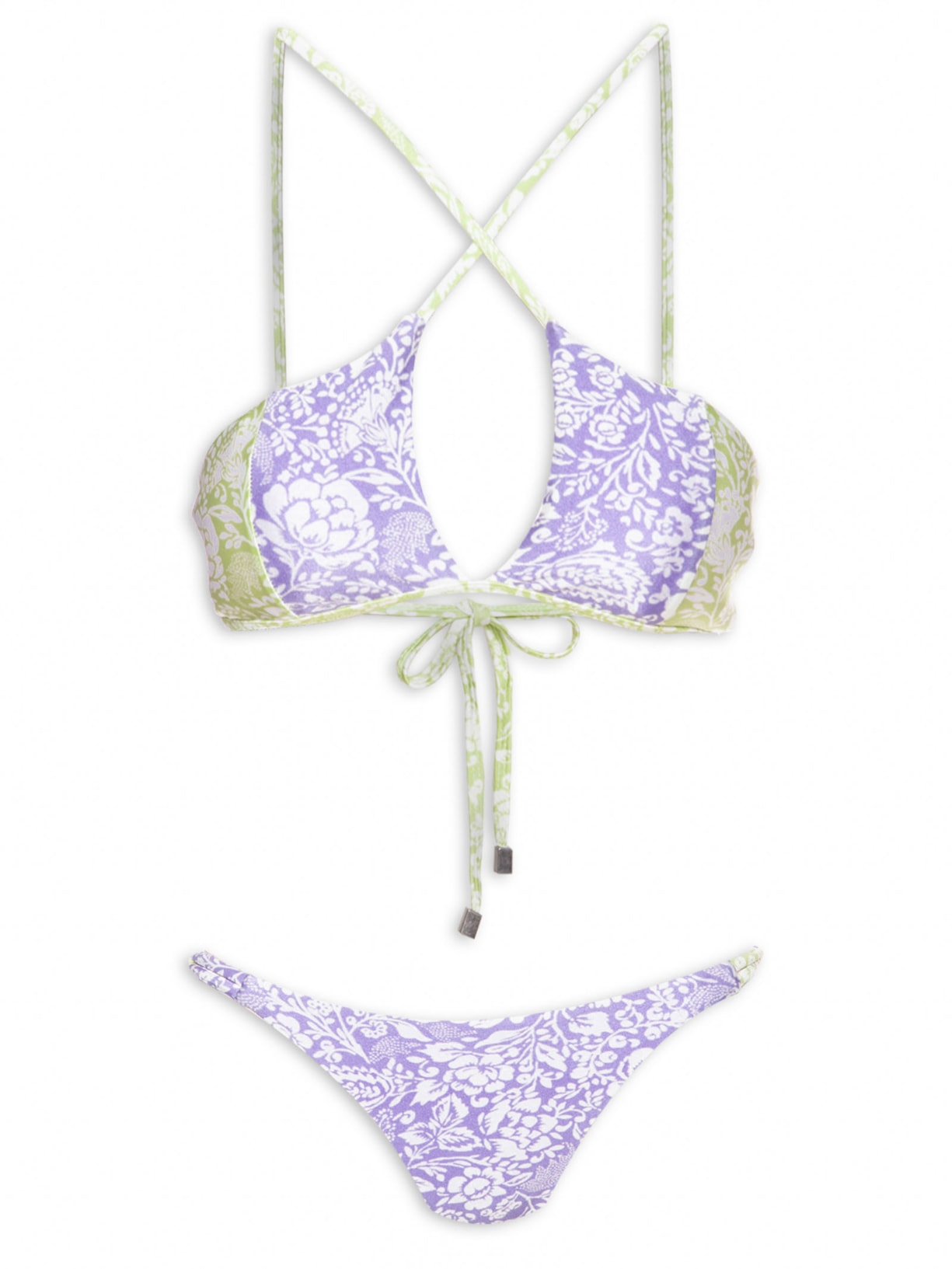Biquíni Floral Bicolor - Lilás