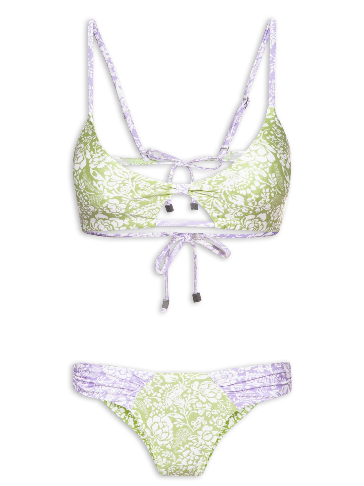 Biquíni Floral Bicolor - Verde