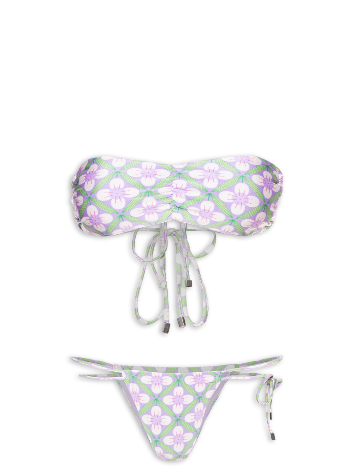 Biquíni Flores Cortininha Invertida - Lilás