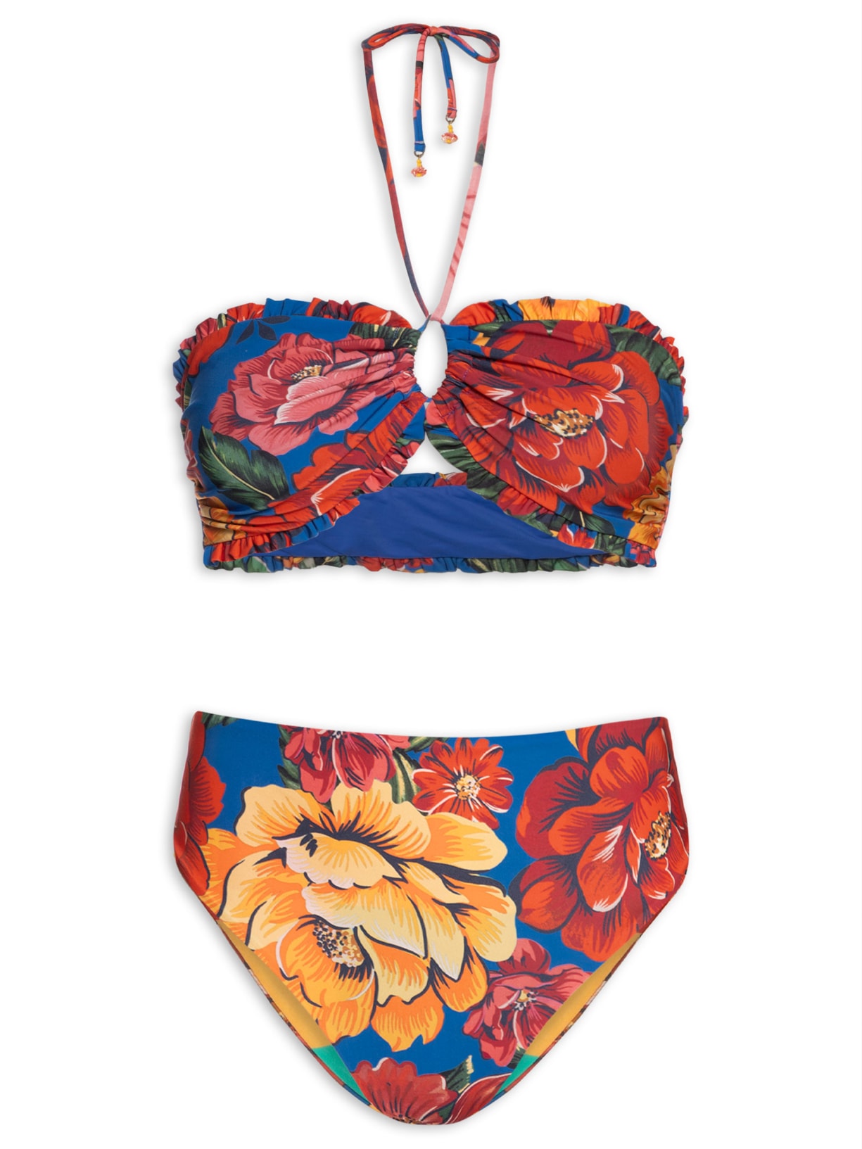 Biquíni Hot Pant Double Inverno De Chita - Azul