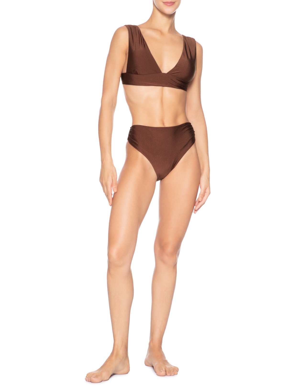 Biquíni Hot Pant Liso Marrom Mktbeach