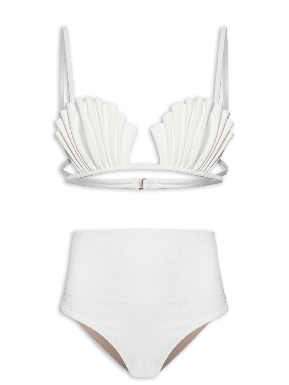 Biquíni Hot Pants Busto Concha - Off White