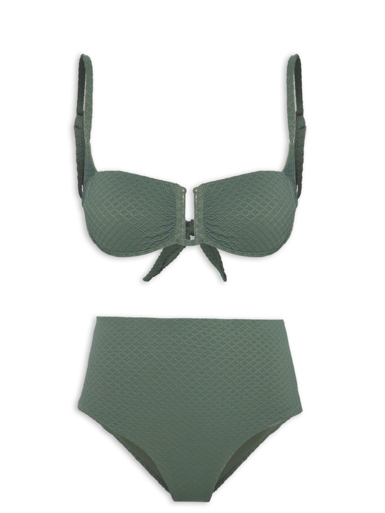 Biquíni Hot Pants Texturizado - Verde