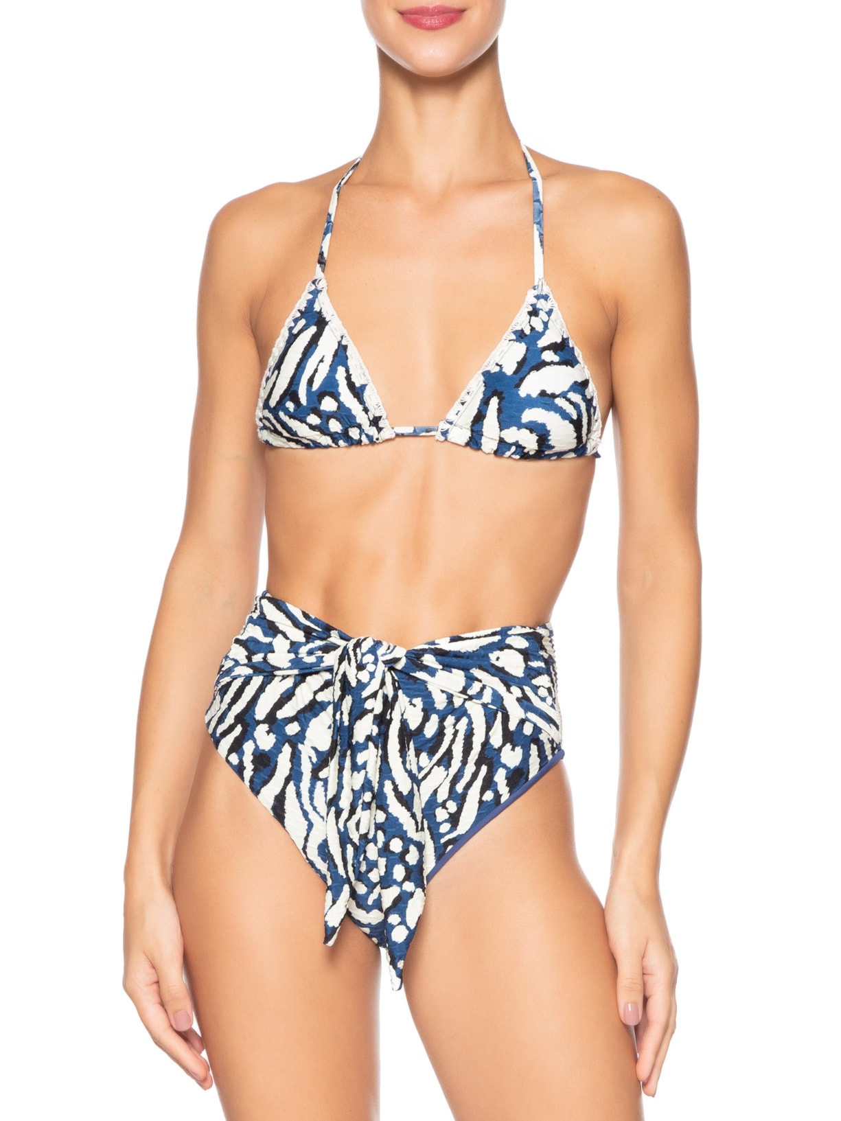 Biquíni Hotpant Estampado Azul Mktbeach