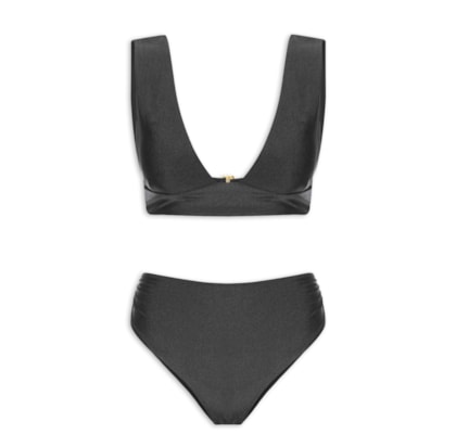 Biquíni Hotpant Liso - Preto