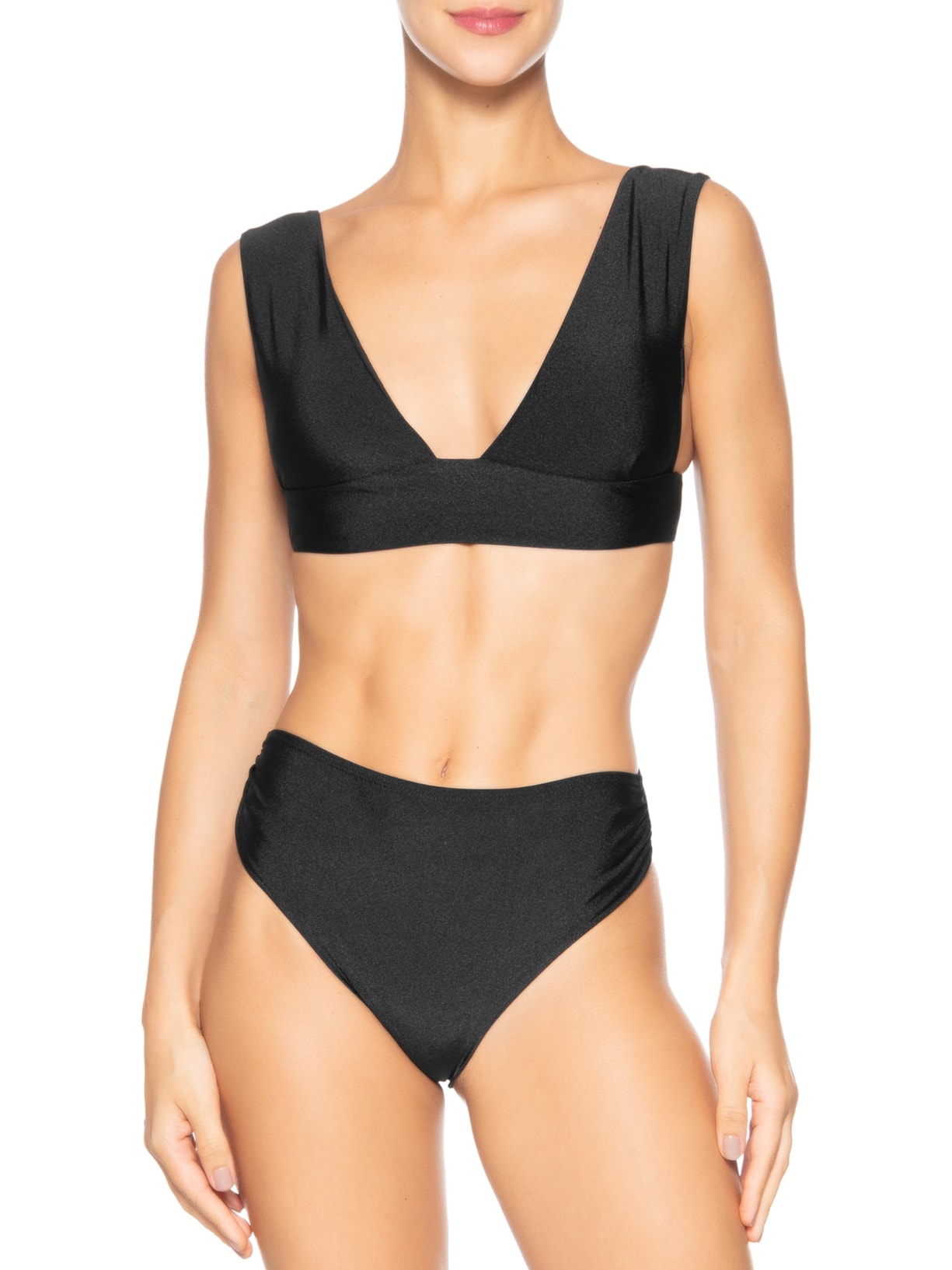 Biquíni Hotpant Liso Preto Mktbeach