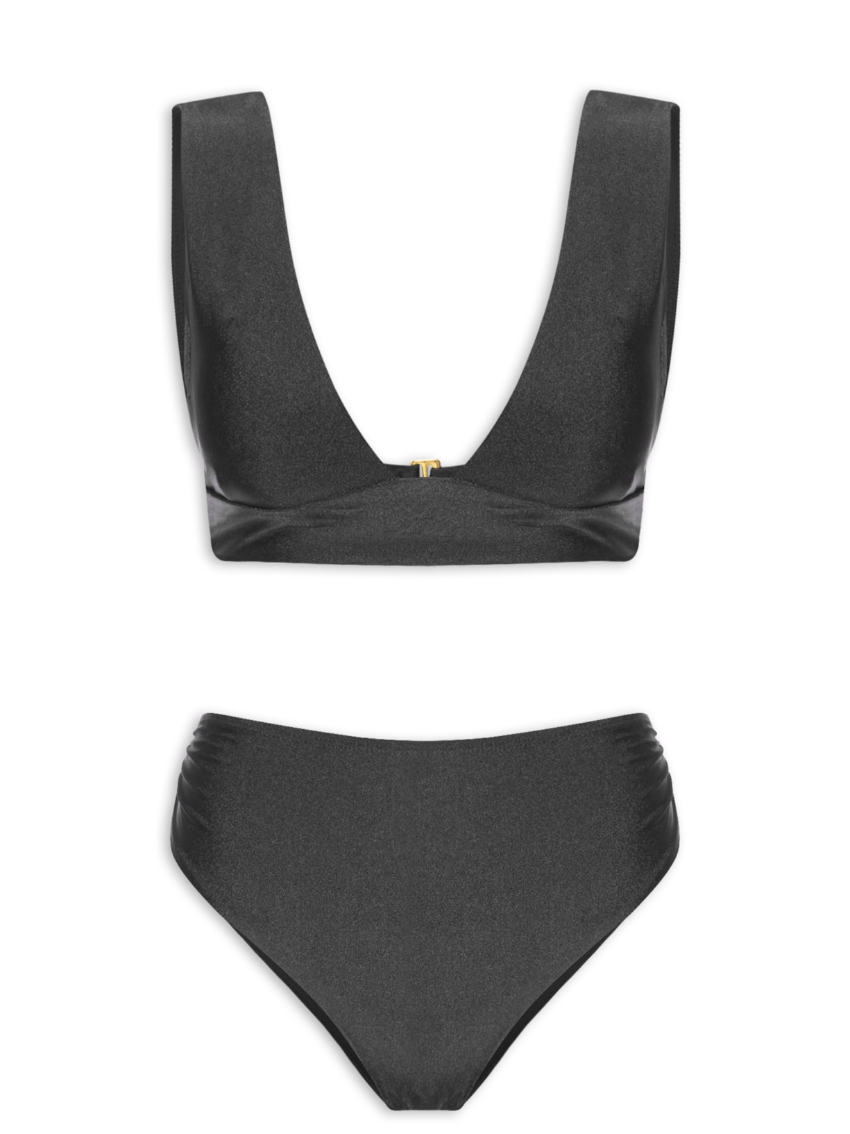 Biquíni Hotpant Liso Preto Mktbeach