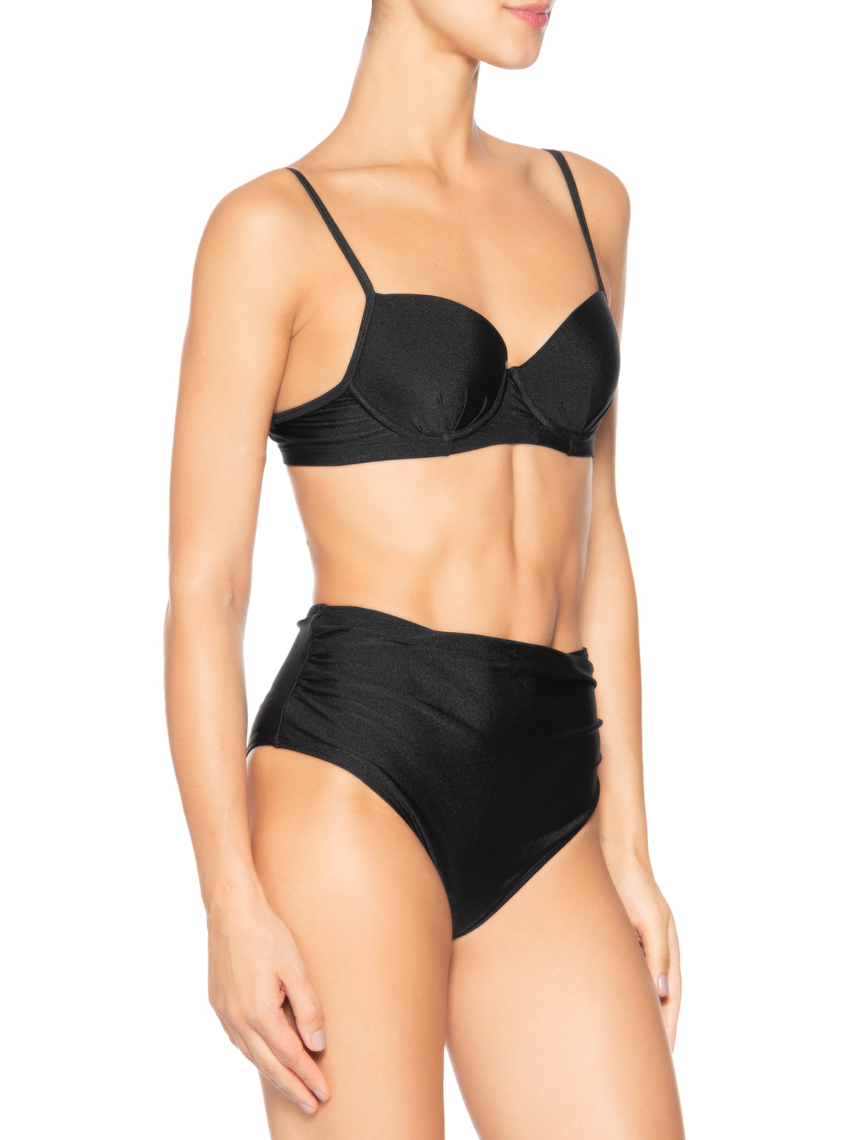 Biquíni Hotpant Liso Preto Mktbeach