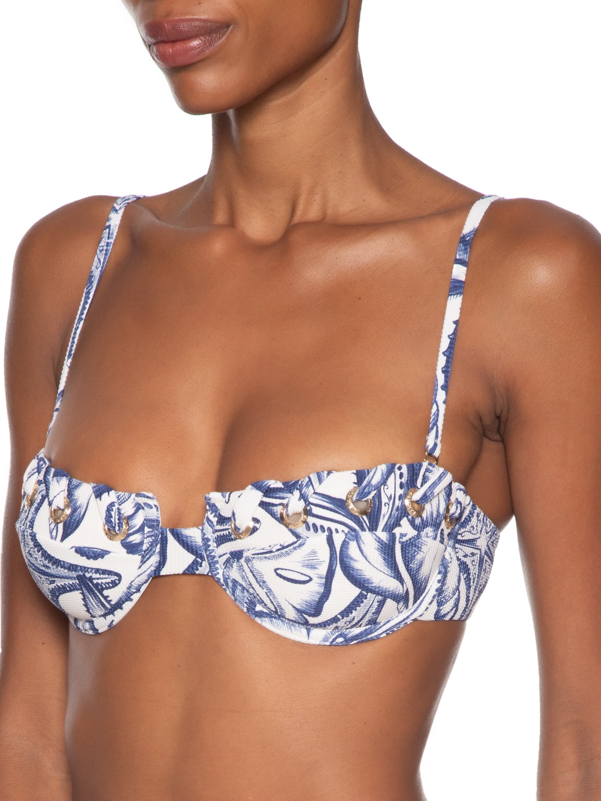 Biquíni Ilhós Desejo De Mar Branco Farm Praia