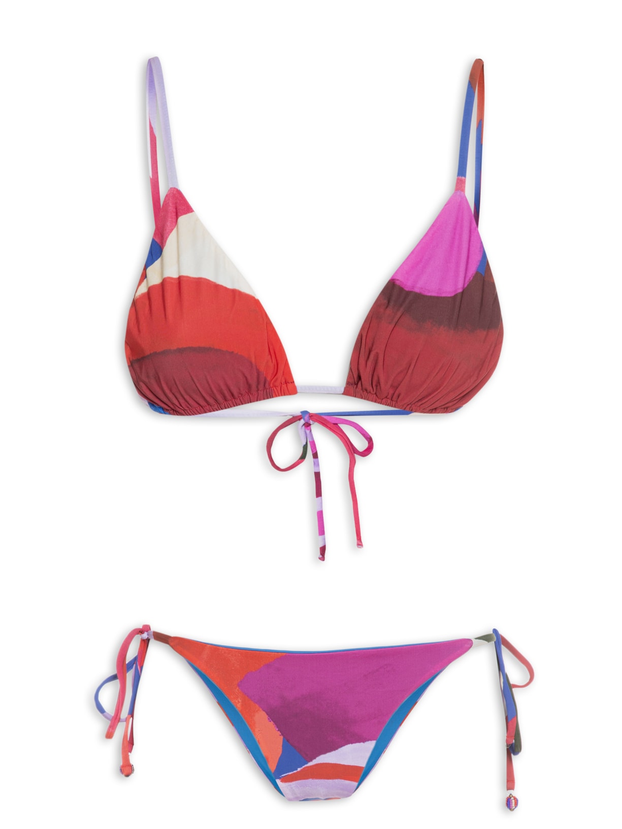 Biquíni Lacinho Aquarela Floral - Rosa