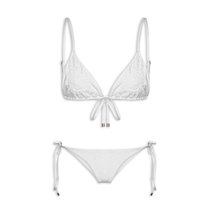Biquíni Lacinho Bordado Richilieu - Branco