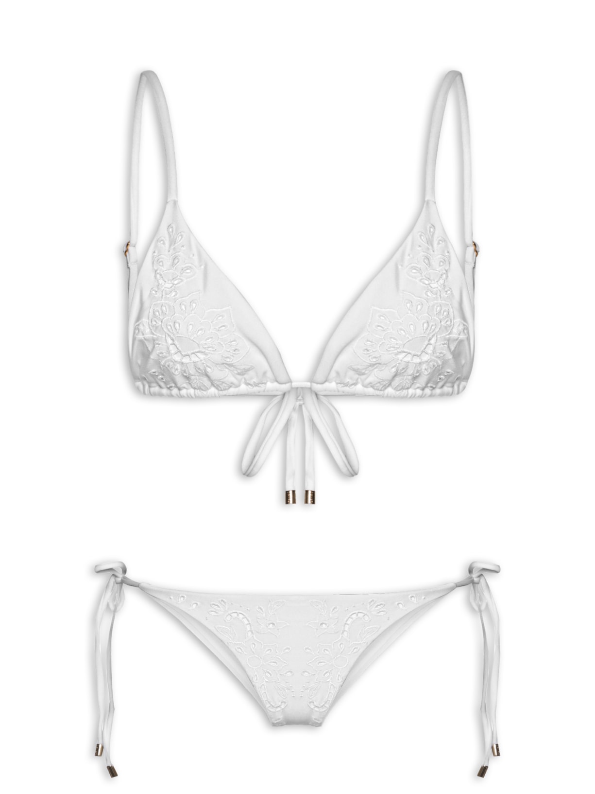 Biquíni Lacinho Bordado Richilieu - Branco