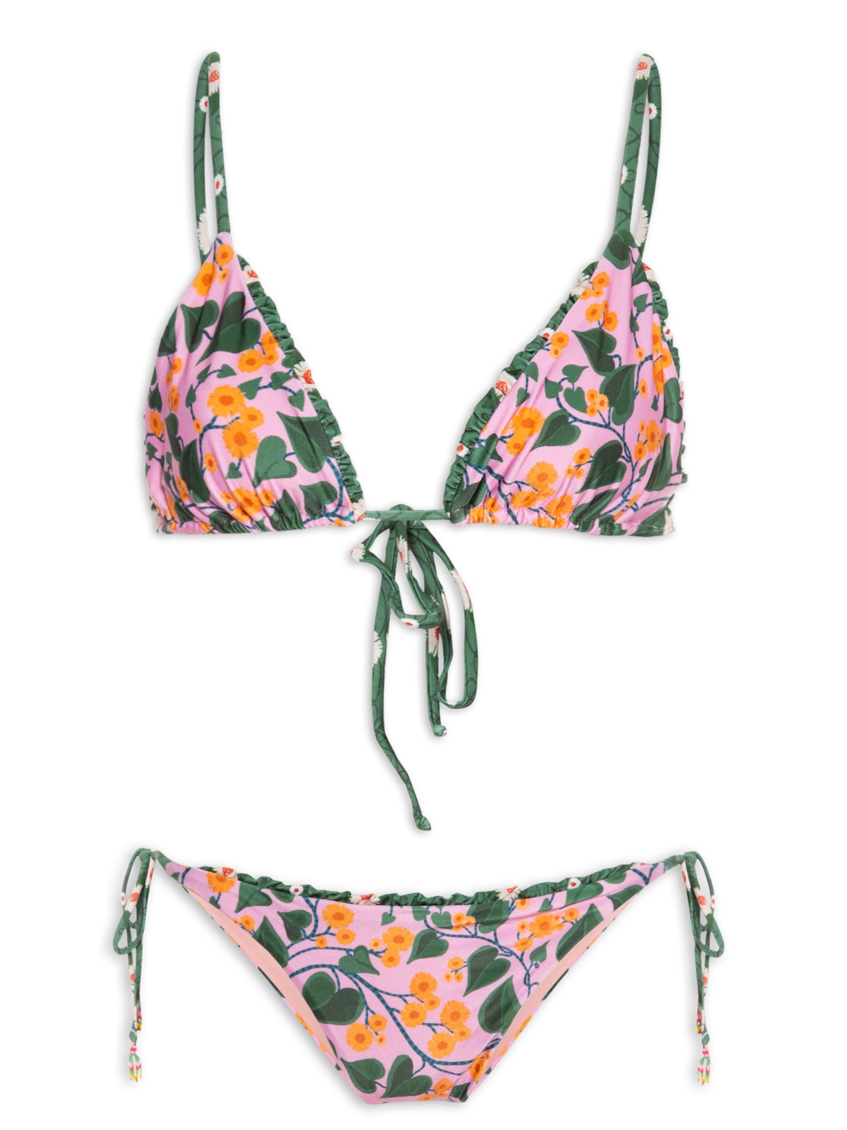 Biquíni Lacinho Canteiro De Flor - Rosa