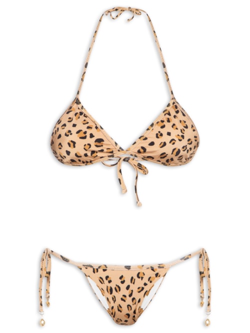 Biquíni Lacinho Double Concha Pintada - Animal Print
