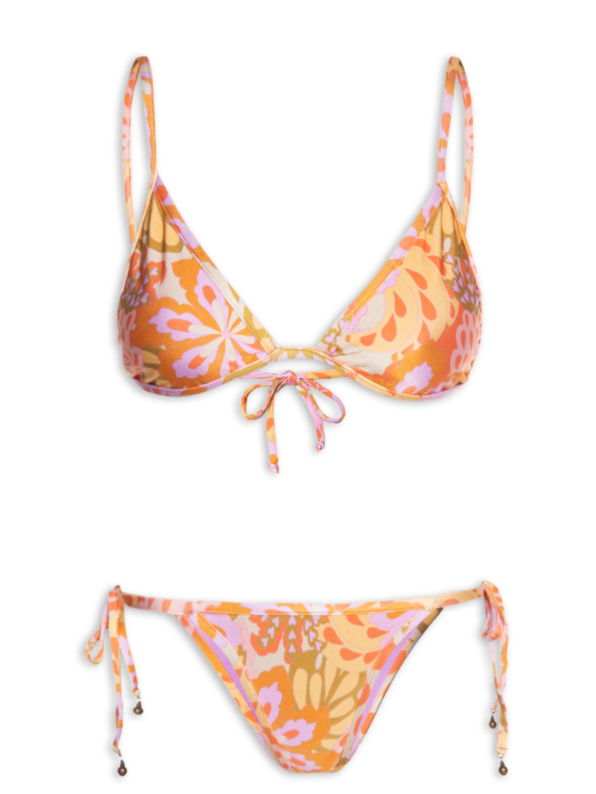 Biquíni Lacinho Double Flora - Amarelo