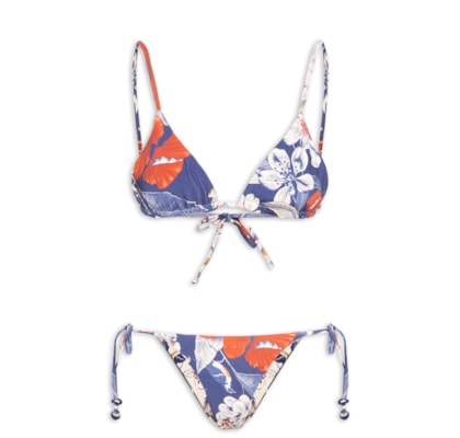 Biquíni Lacinho Double Floral Vera - Azul