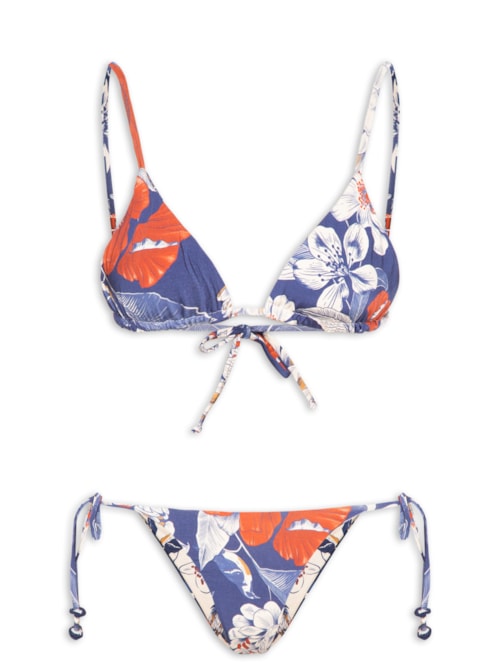 Biquíni Lacinho Double Floral Vera - Azul