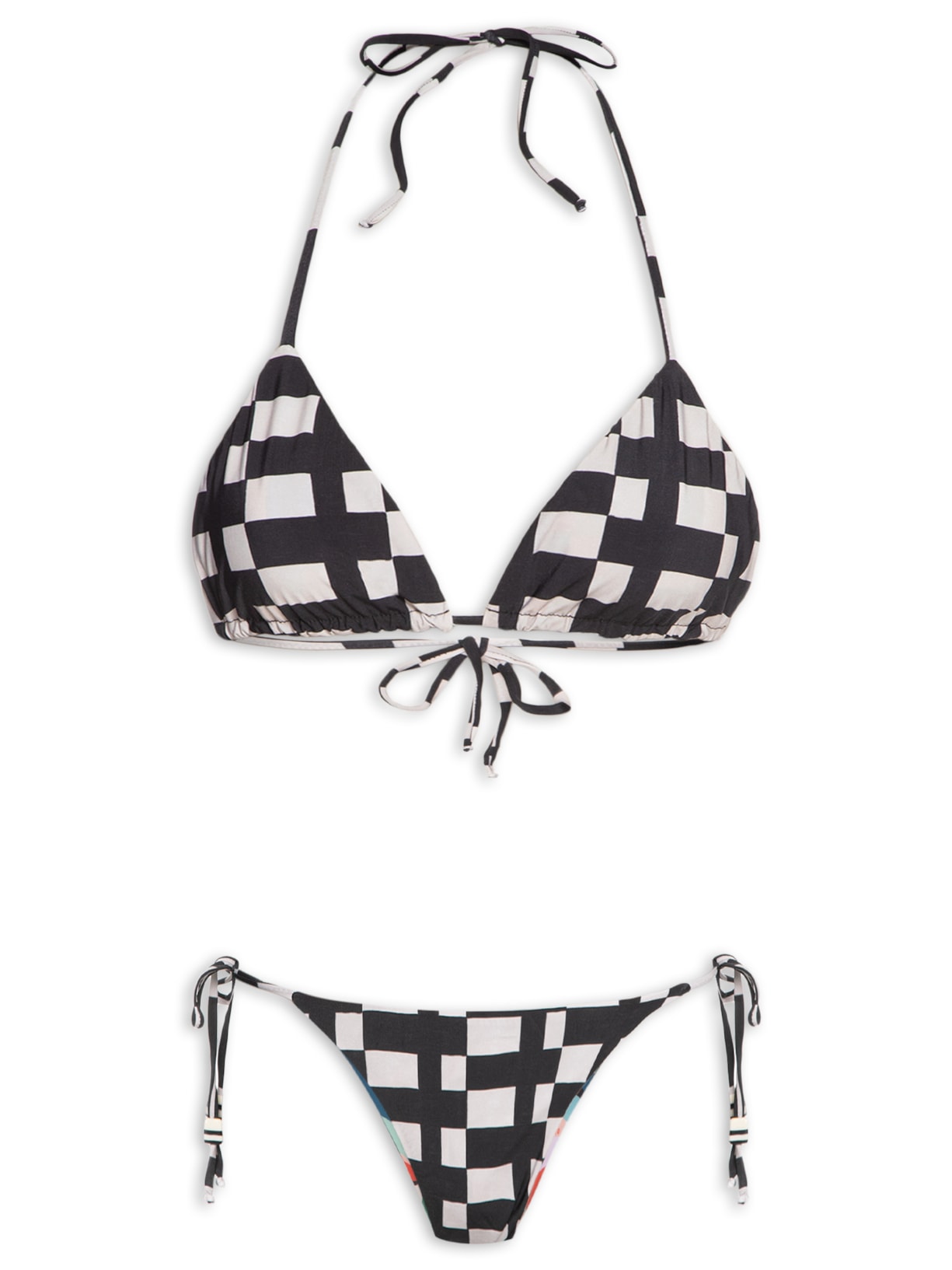 Biquini Lacinho Double Sonho Gráfico - Preto