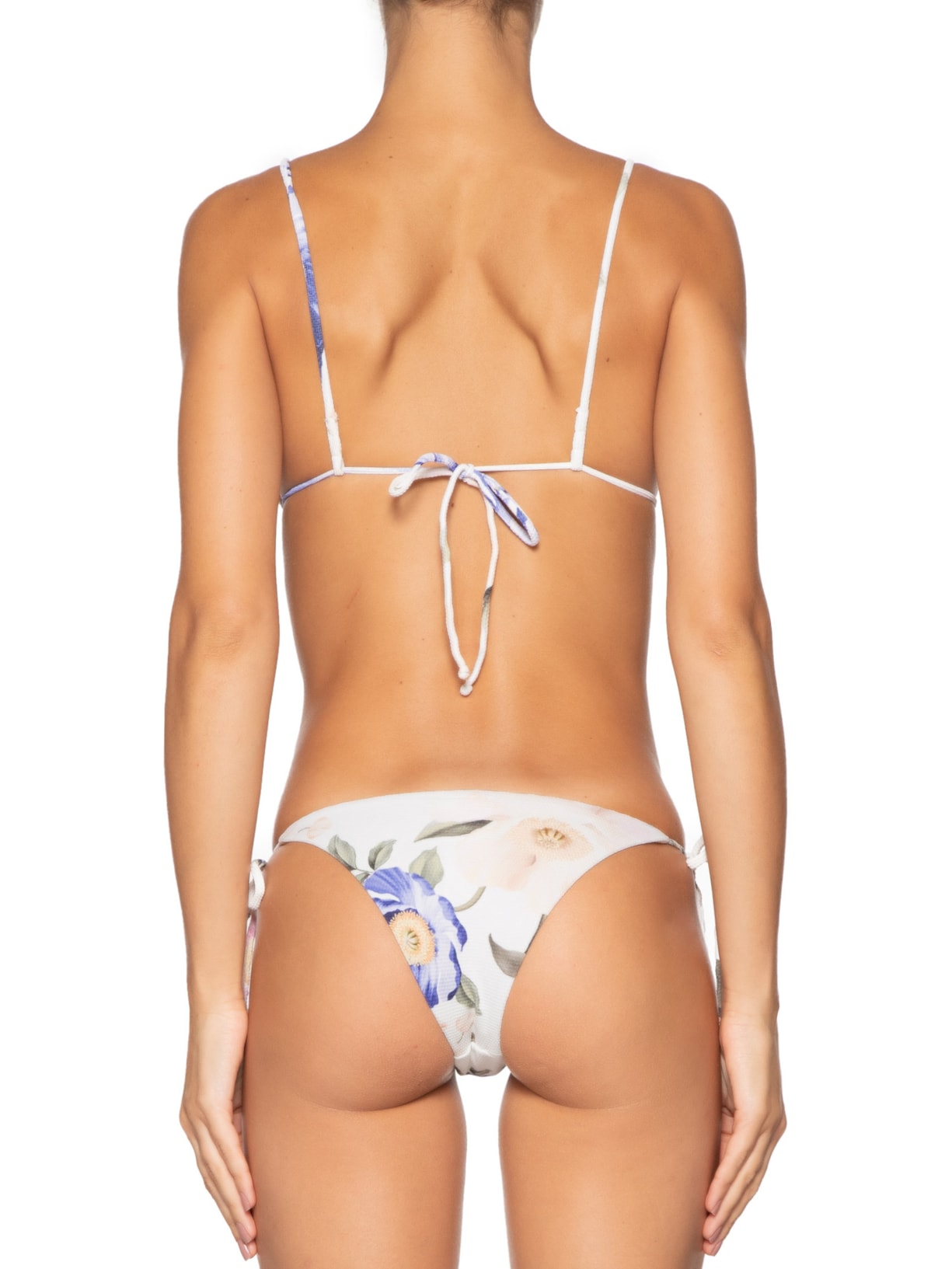 Biquíni Lacinho Floral Lola Branco Farm Praia