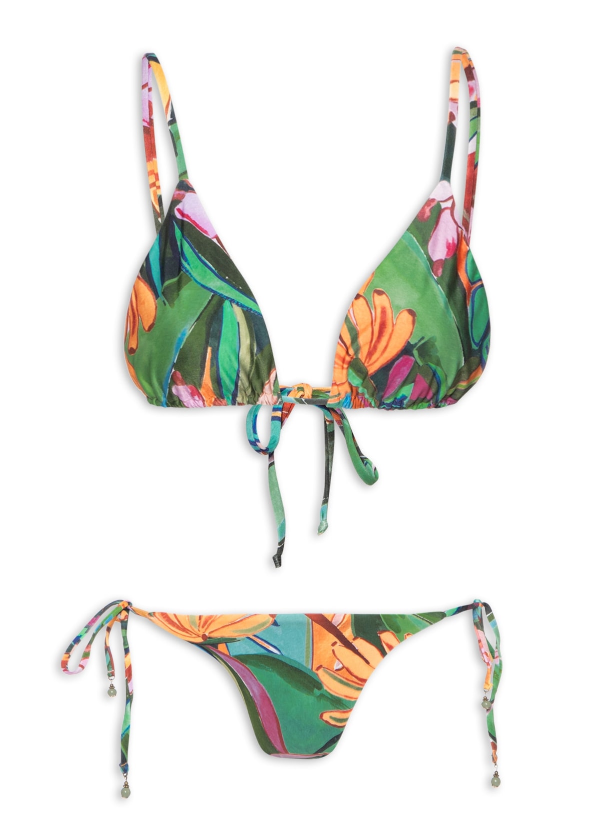 Biquíni Lacinho Folhagem De Banana - Verde