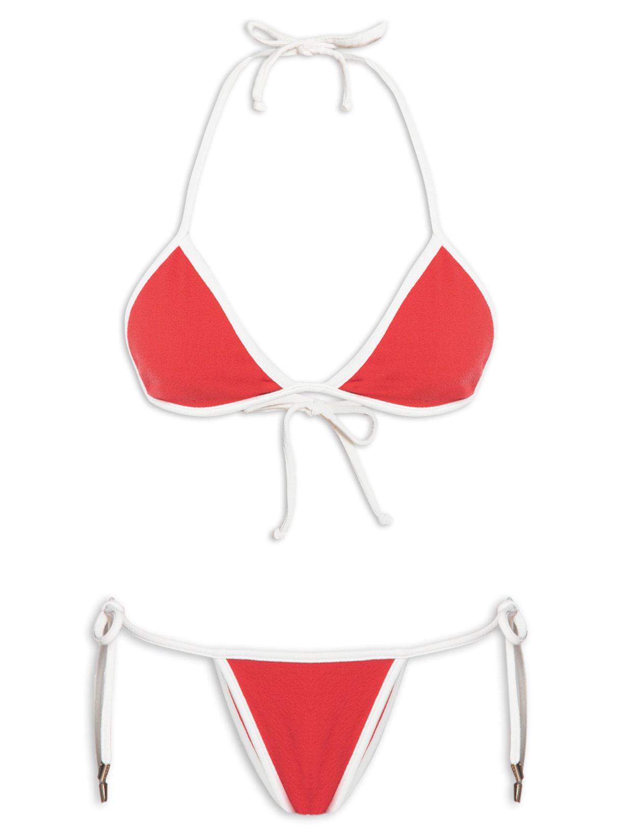 Biquíni Lacinho Liso Vermelho Farm Praia