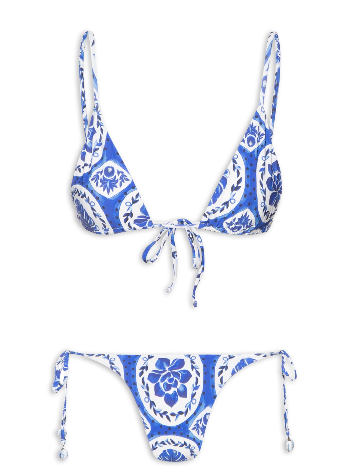 Biquíni Lacinho Mania De Azulejo - Azul