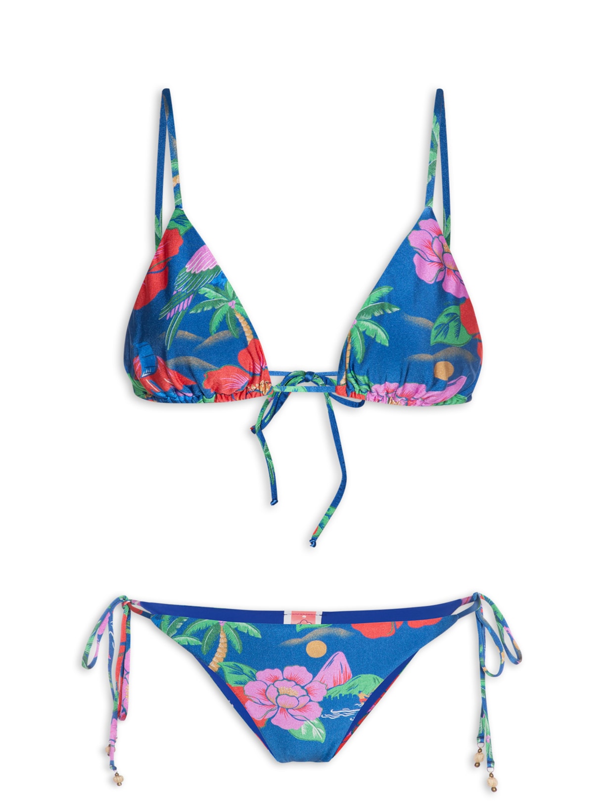 Biquini Lacinho Rio De Flor - Azul