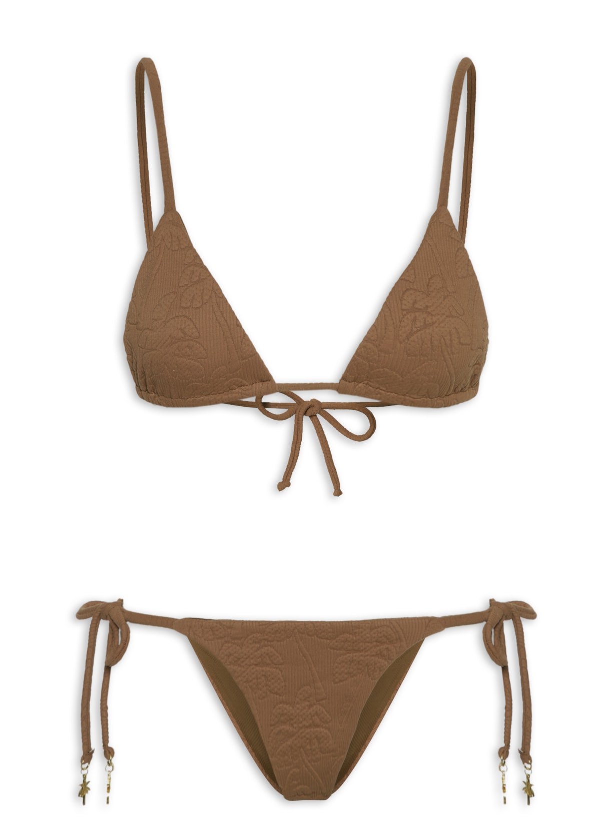 Biquíni Lacinho Textura Coqueiro - Marrom