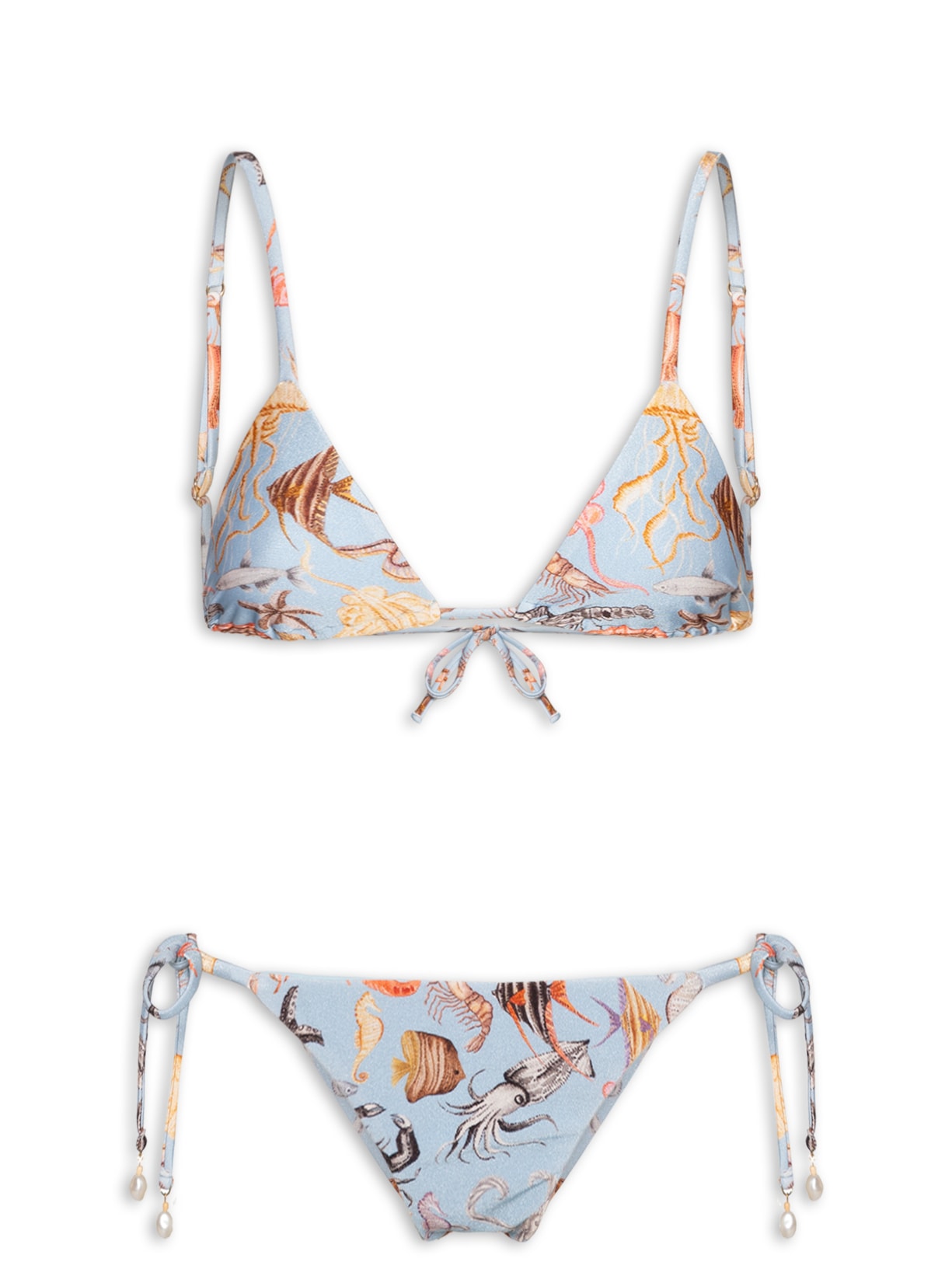 Biquíni Lacinho Vida Marinha - Azul