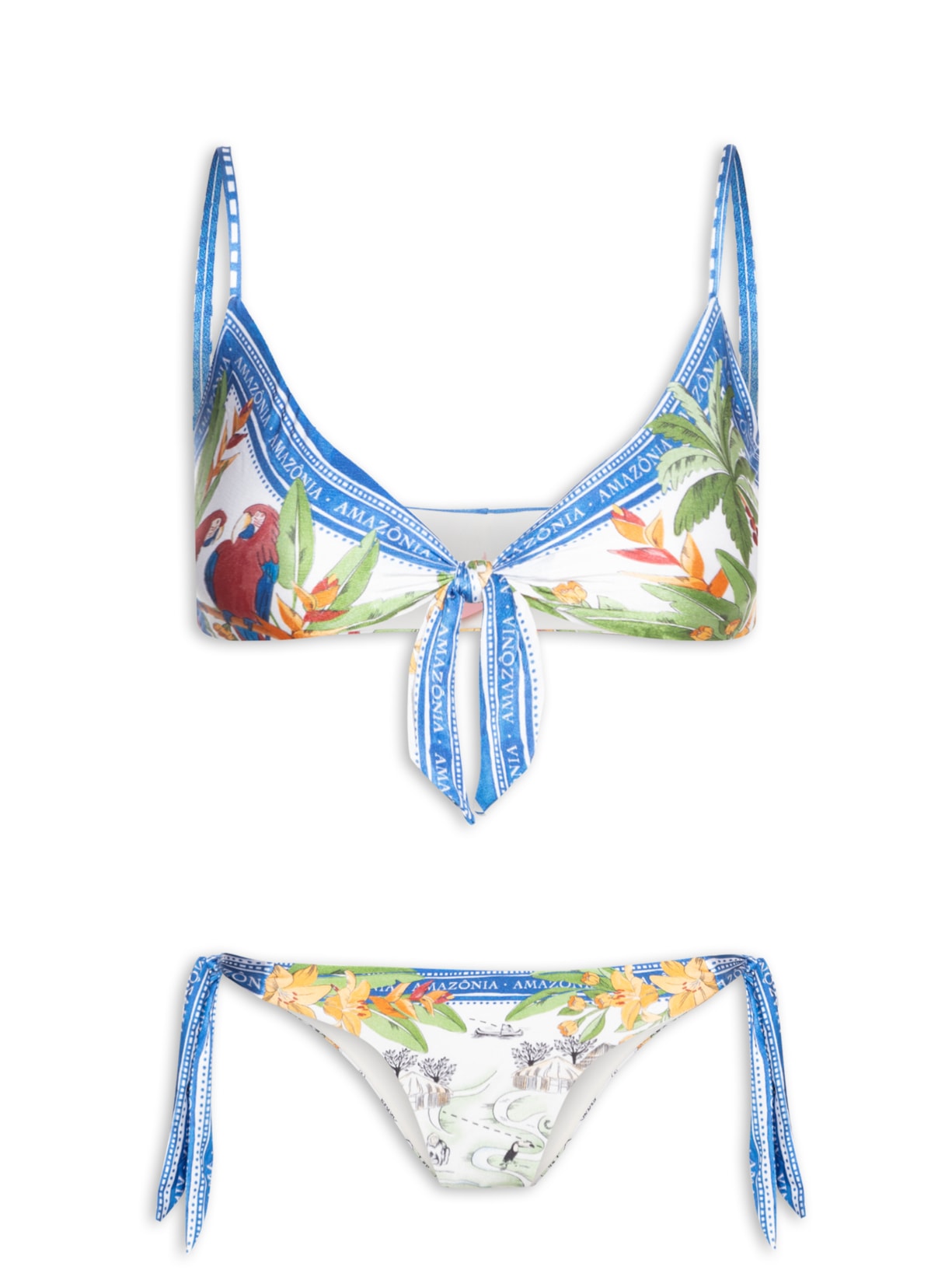 Biquíni Localizado Destino Tropical - Azul