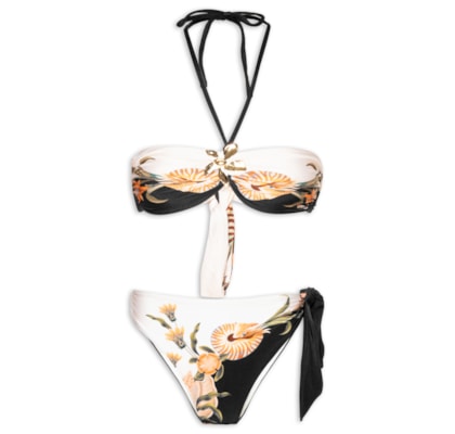 Biquíni Localizado Fivela Concha Surreal - Preto