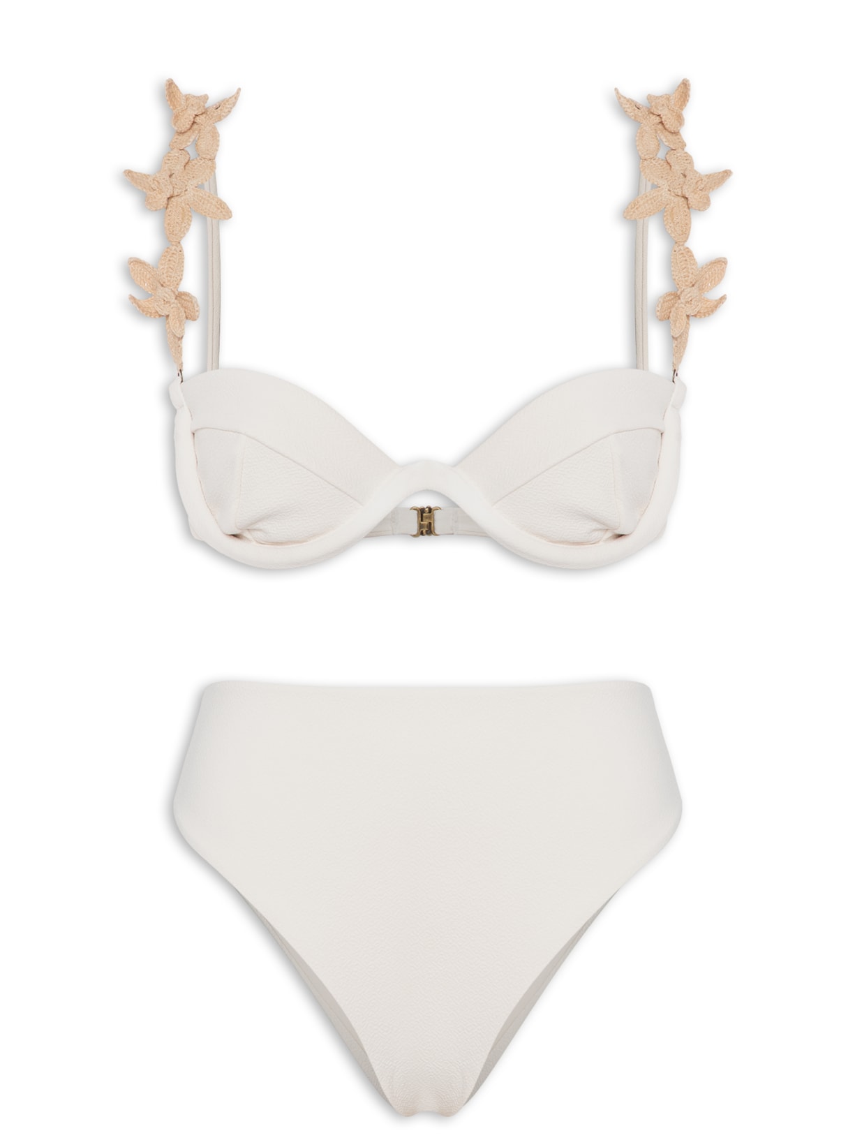 Biquíni Meia Taça Alça Artesanal - Off White