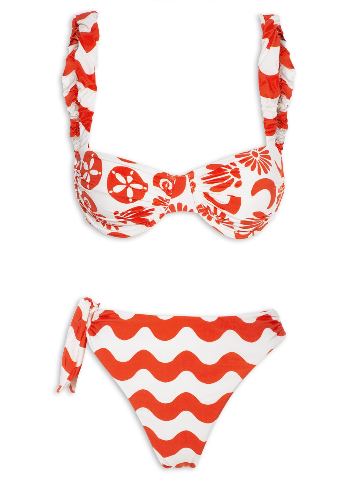 Biquíni Meia Taça Céu de Concha - Laranja